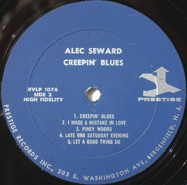 Alec Seward : The Blues Of Alec Seward: Creepin' Blues (LP, Album, Mono, RE, RP)