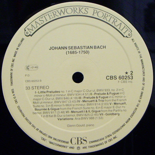 Glenn Gould Plays Johann Sebastian Bach : Italian Concerto, Preludes, Fugues, Etc ... (LP, Comp)