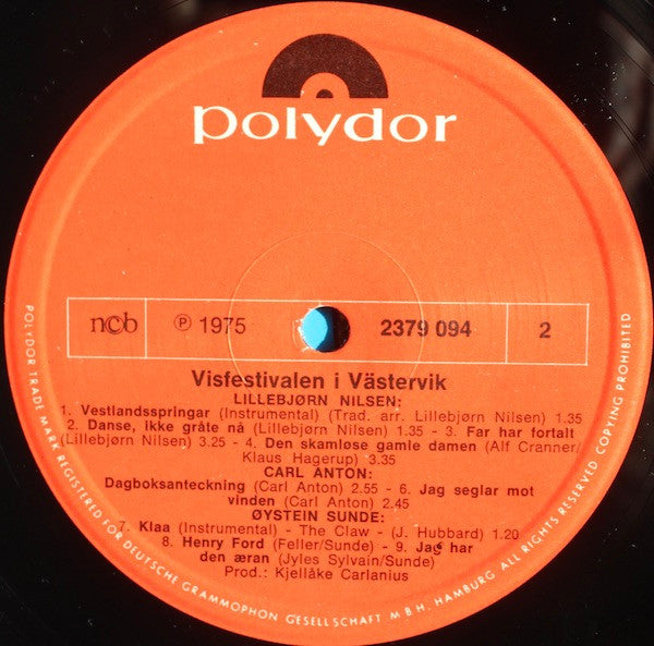 Various : Visfestivalen I Västervik (LP, Album)