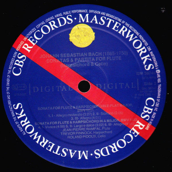 Johann Sebastian Bach - Jean-Pierre Rampal, Trevor Pinnock, Roland Pidoux : Sonatas For Flute (2xLP + Box, Album)