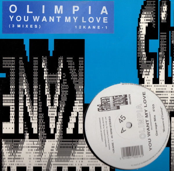 Olimpia : You Want My Love (12")
