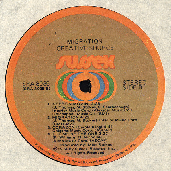 Creative Source : Migration (LP, Album, Son)