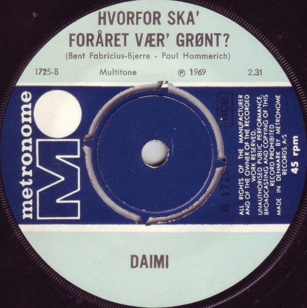 Daimi : Champs Elysées (7", Single)