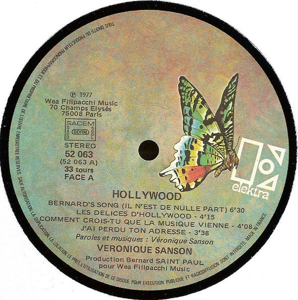Véronique Sanson : Hollywood (LP, Album, Gat)