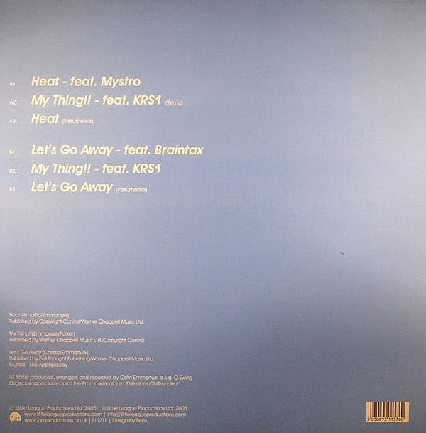 Emmanuel (4) : Heat / My Thing!! / Let's Go Away (12")