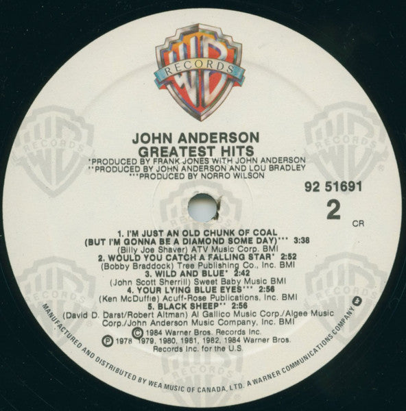 John Anderson (3) : Greatest Hits (LP, Comp)