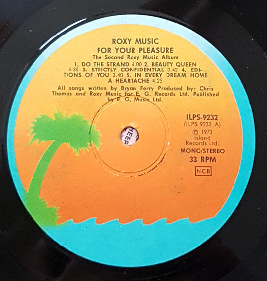 Roxy Music : For Your Pleasure (LP, Album, RP, Gat)