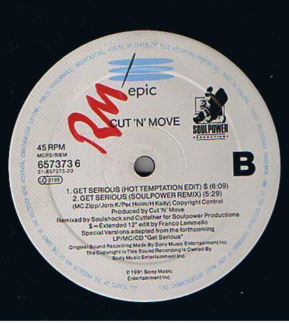 Cut 'N' Move : Get Serious (12", Single)