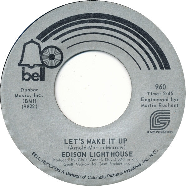 Edison Lighthouse : It's Up To You Petula (7", Single, Styrene, Phi)