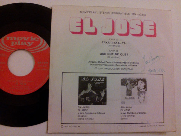 El José : Taka Takata (7", Single)