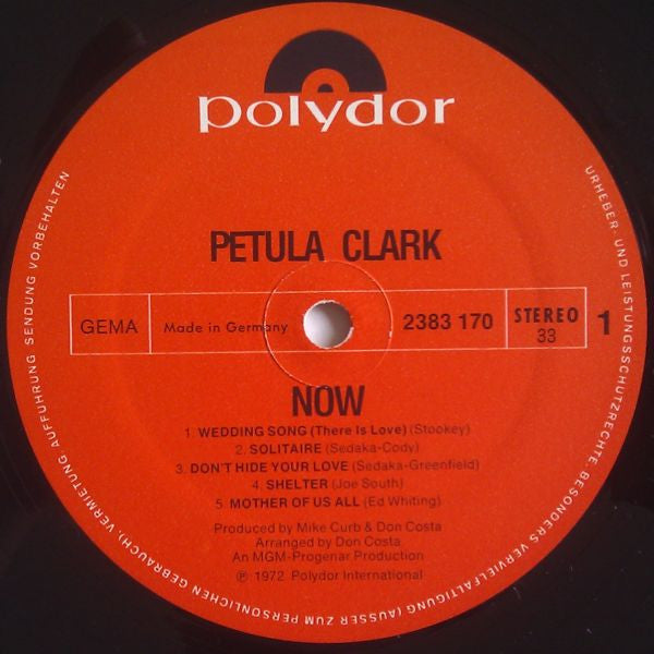 Petula Clark : Now (LP)