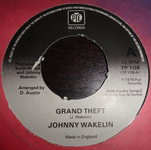 Johnny Wakelin : Grand Theft / Ruby (7", Single)