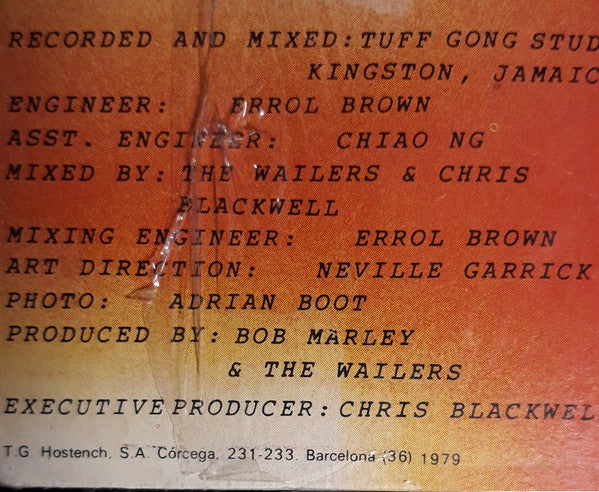 Bob Marley & The Wailers : Uprising (LP, Album)