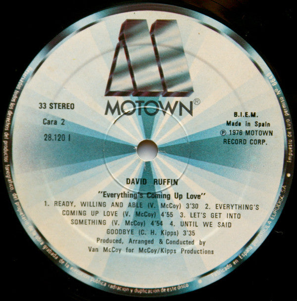 David Ruffin : Everything's Coming Up Love (LP, Album)