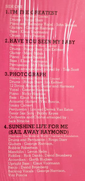 Ringo Starr : Ringo (LP, Album, RE)