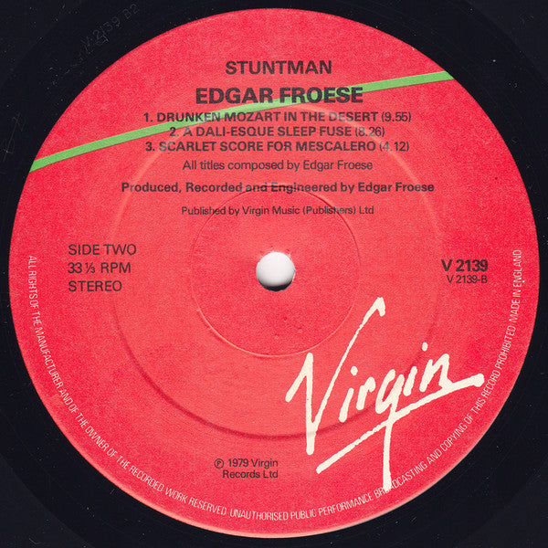 Edgar Froese : Stuntman (LP, Album)