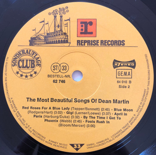 Dean Martin : The Most Beautiful Songs Of... (2xLP, Comp, Club, Gat)