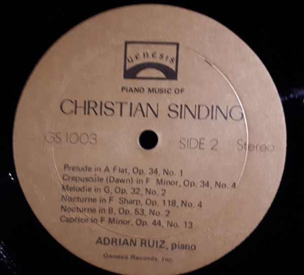 Adrian Ruiz (2) Plays Niels Wilhelm Gade And Christian Sinding : Adrian Ruiz Plays Niels Gade And Christian Sinding (LP)