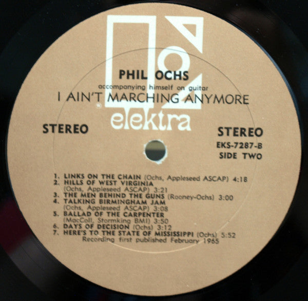 Phil Ochs : I Ain't Marching Anymore (LP, Album, RE, All)