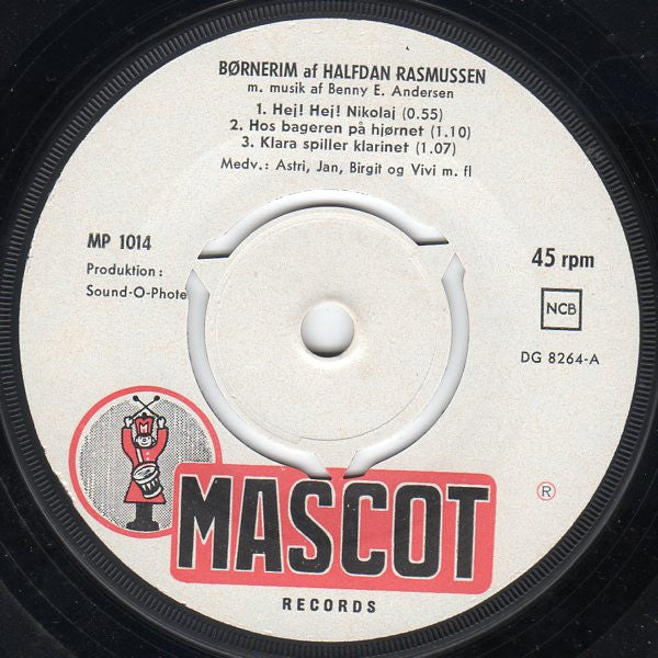 Benny E. Andersen, Halfdan Rasmussen : Børnerim Af Halfdan Rasmussen (7", EP)