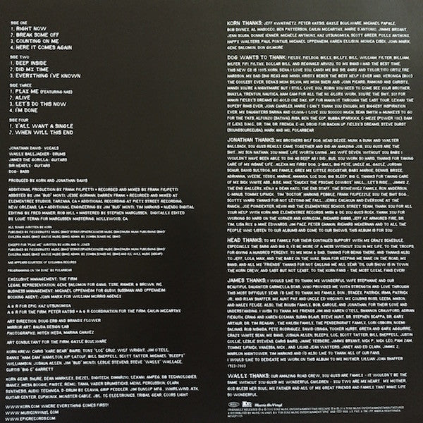 Korn : Take A Look In The Mirror (2xLP, Album, Ltd, Num, RE, Sil)