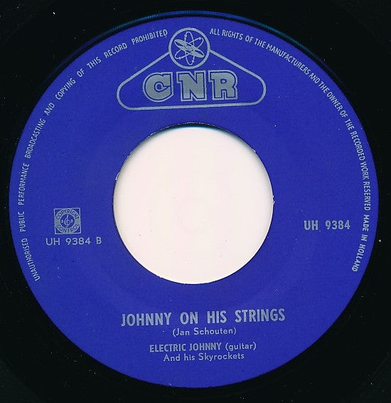Electric Johnny And His Skyrockets : Black Eyes Rock / Johnny On His Strings (7", Single, RE)