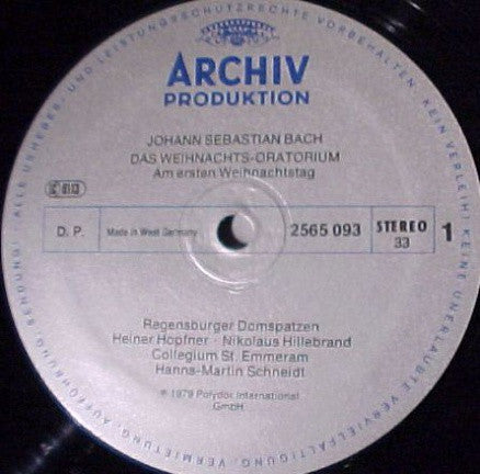 Johann Sebastian Bach - Regensburger Domspatzen, Hanns-Martin Schneidt : Weihnachtsoratorium - Christmas Oratorio (3xLP + Box)