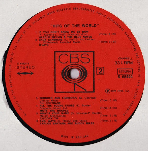 Various : Hits Of The World (LP, Comp)