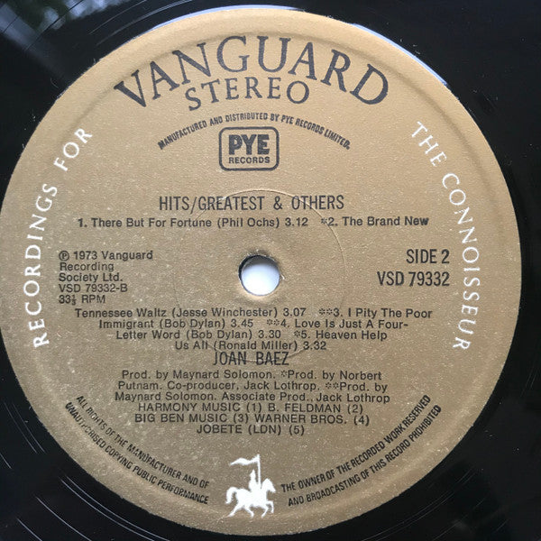 Joan Baez : Hits/Greatest & Others (LP, Comp)