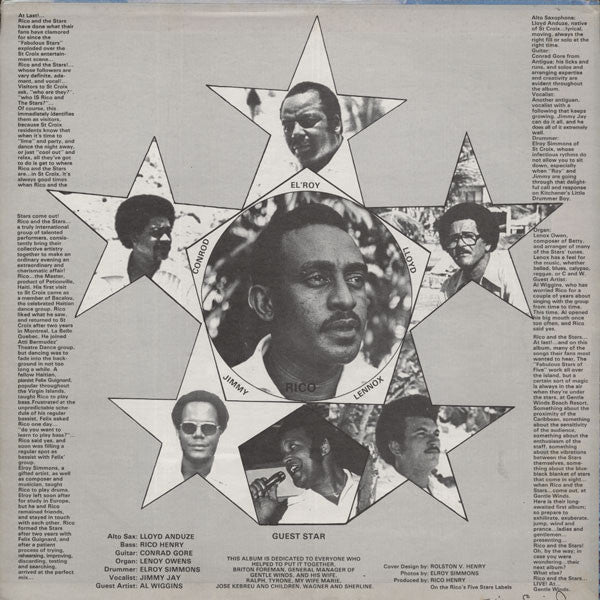 Rico & The Five Stars : Live At Gentle Winds (LP)