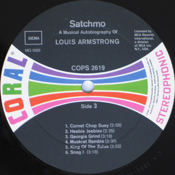 Louis Armstrong : Satchmo... A Musical Autobiography Of Louis Armstrong (4xLP, Album)