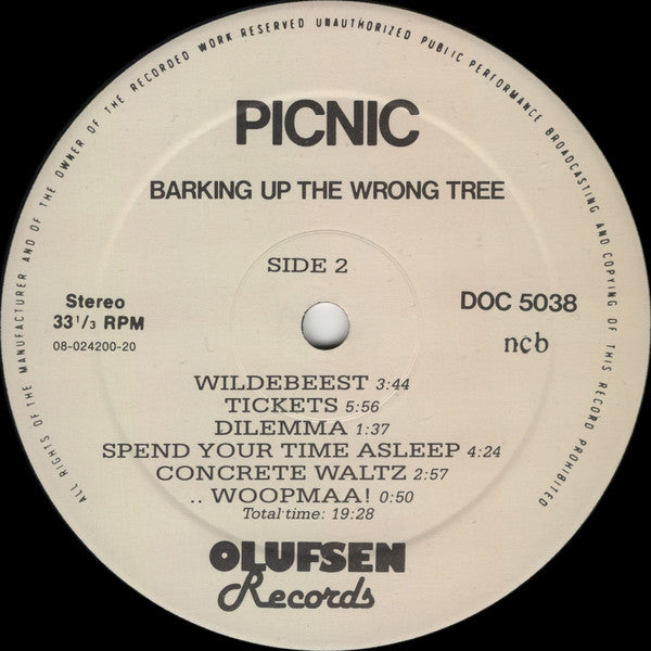 Picnic : Barking Up The Wrong Tree (LP, Album)
