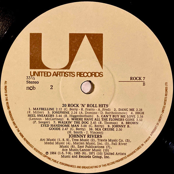 Johnny Rivers : 20 Rock'n'roll Hits (LP, Comp)