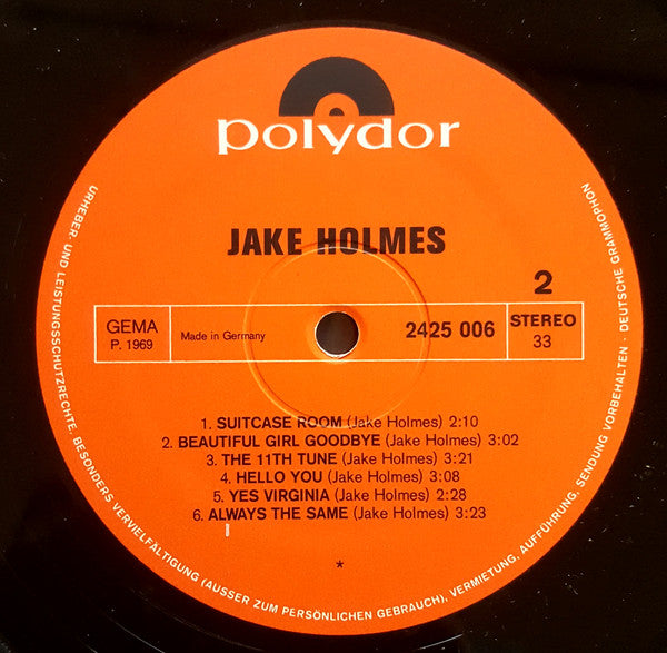 Jake Holmes : Jake Holmes (LP, Album)