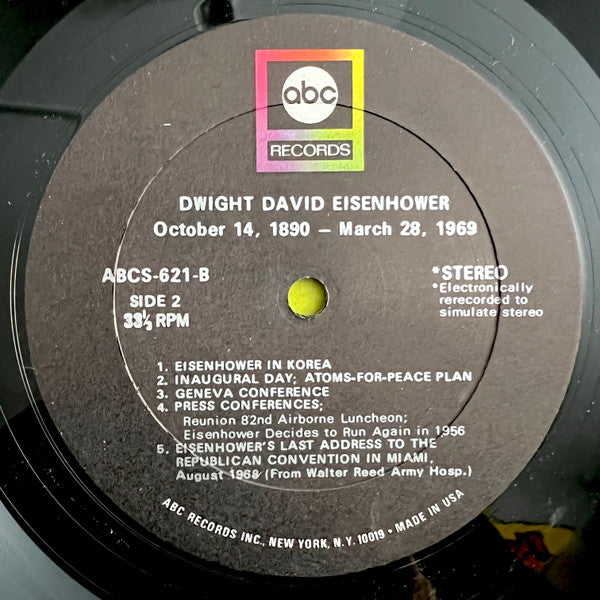 Dwight David Eisenhower : October 14, 1890 - March 28, 1969 (LP, Comp)
