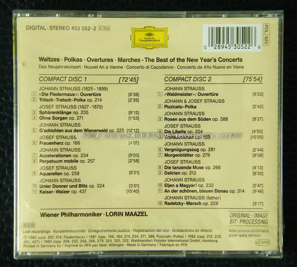 Johann Strauss Jr., Wiener Philharmoniker, Lorin Maazel : Waltzes & Polkas (2xCD, Comp, RM)