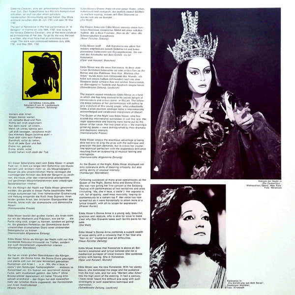 Edda Moser, Bayerisches Staatsorchester, Wolfgang Sawallisch, Leopold Hager, Wolfgang Amadeus Mozart : Virtuose Arien Von W.A. Mozart (LP)