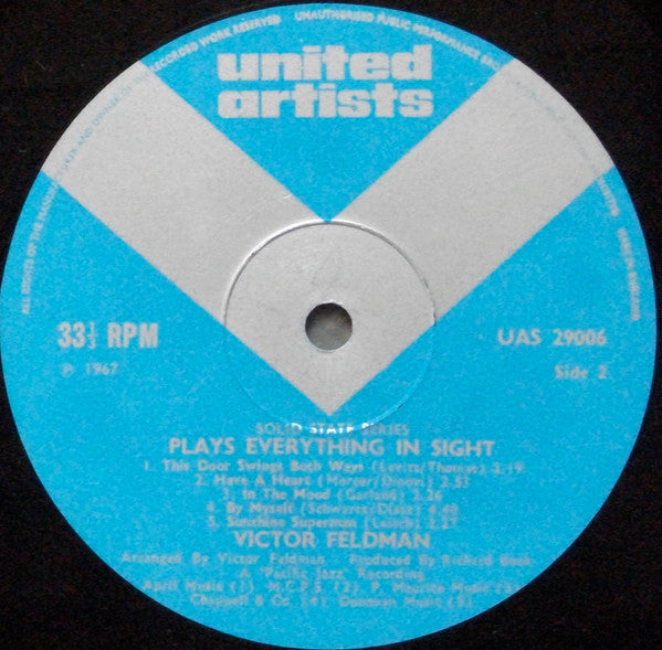 Victor Feldman : Plays Everything In Sight (LP, Album, RE)