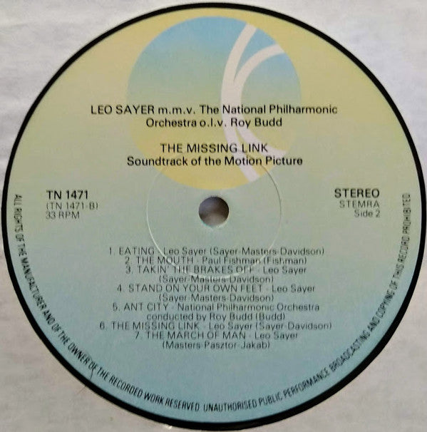 Leo Sayer : The Missing Link (Music From The Motion Picture) (LP, Album)