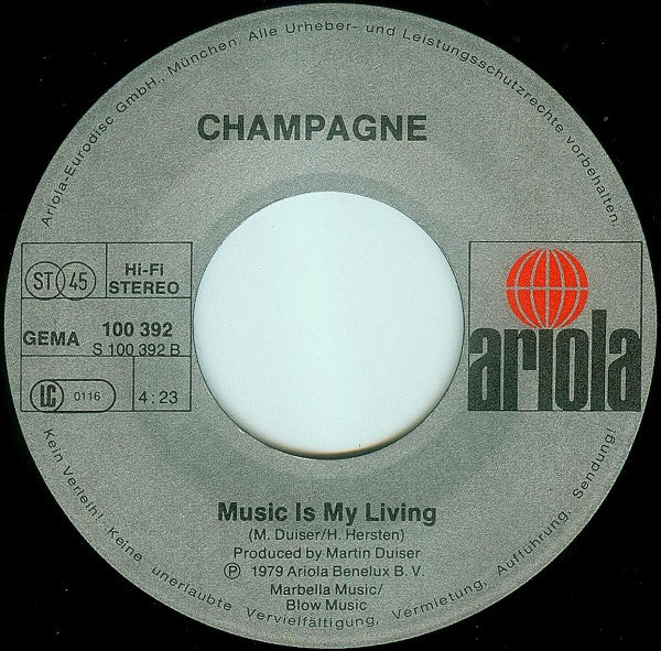 Champagne (5) : That's Life (7", Single)