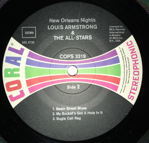 Louis Armstrong And His All-Stars : New Orleans Nights (LP, Album, RE)