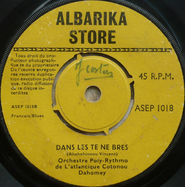 T.P. Orchestre Poly-Rythmo : Y A Pas Moyen / Dans Les Tenebres (7", EP)