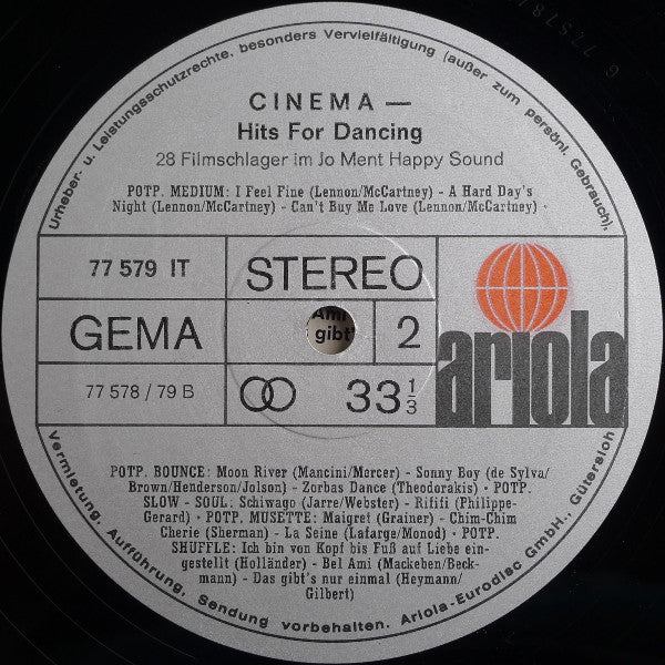 Jo Ment's Happy Sound : Cinema-Hits For Dancing (28 Filmschlager Im Jo Ment Happy Sound) (LP, Album)