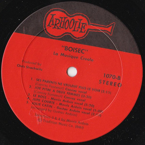 Alphonse "Bois Sec" Ardoin With Canray Fontenot & Ardoin Brothers Orchestra : La Musique Creole (LP, Album)