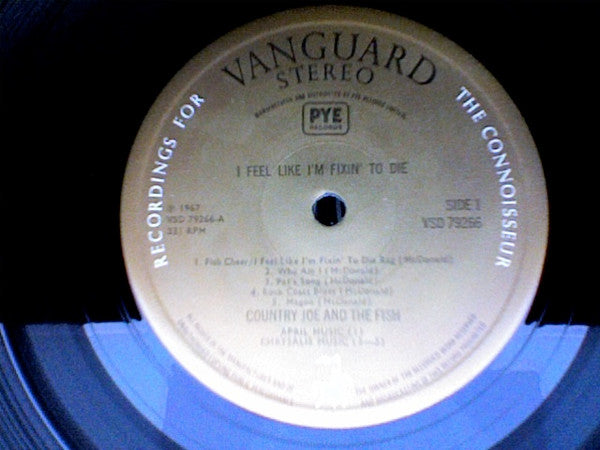 Country Joe And The Fish : I-Feel-Like-I'm-Fixin'-To-Die (LP, Album, RE)