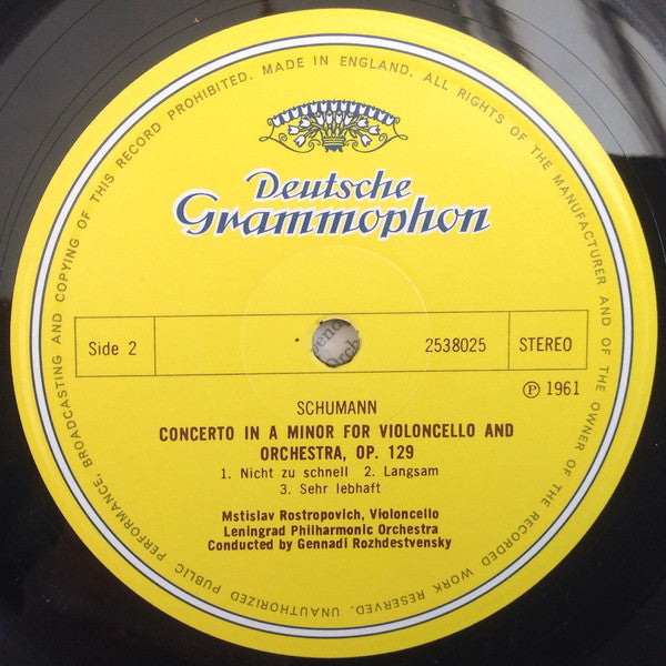 Robert Schumann, Sviatoslav Richter, Mstislav Rostropovich : Piano Concerto • Cello Concerto (LP, Album, RE)