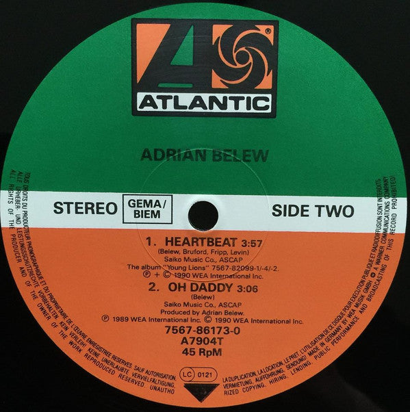 Adrian Belew Featuring David Bowie : Pretty Pink Rose (12")