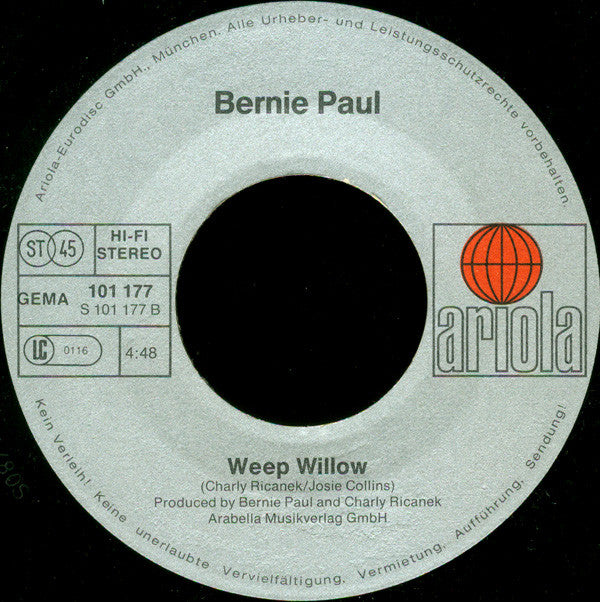 Bernie Paul : Angie (7", Single)