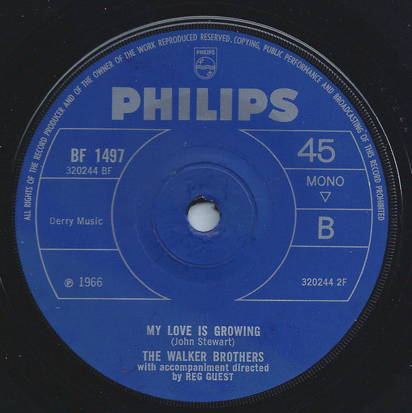 The Walker Brothers : (Baby) You Don't Have To Tell Me / My Love Is Growing (7", Single, Mono, Sol)