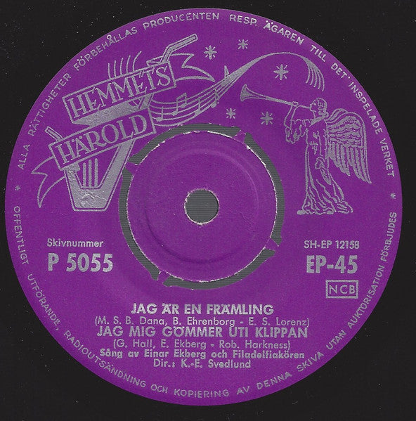 Einar Ekberg : Var Jag Går I Skogar, Berg Och Dalar (7", EP)